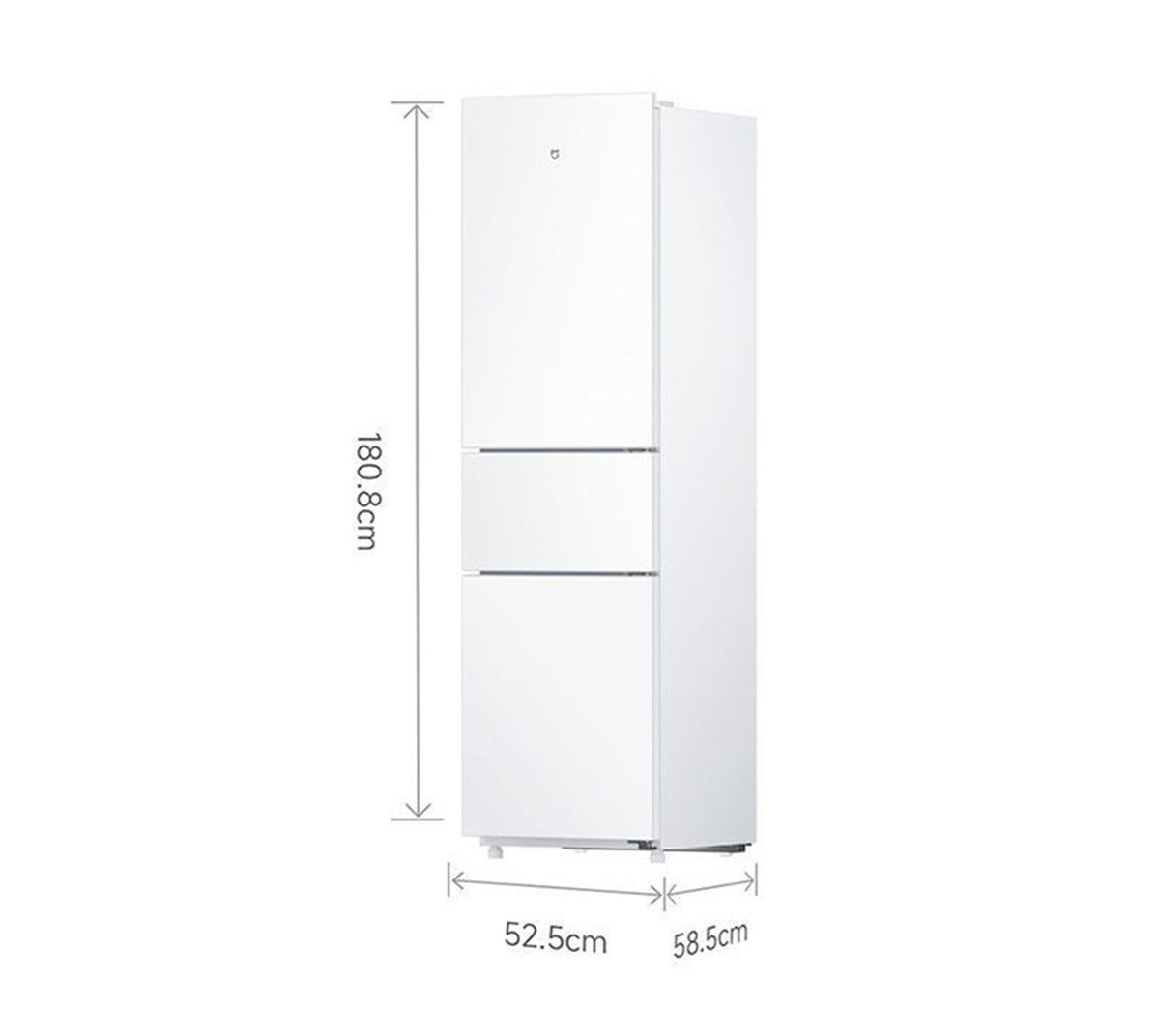 Tủ lạnh Xiaomi Mijia 205L, 3 cửa, pha lê trắng, có ngăn đông mềm