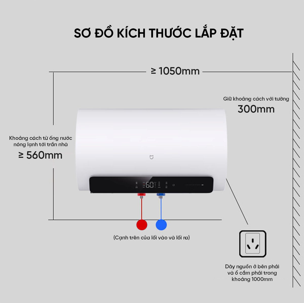 Bình Nóng Lạnh Thông Minh Xiaomi Mijia N1 60L
