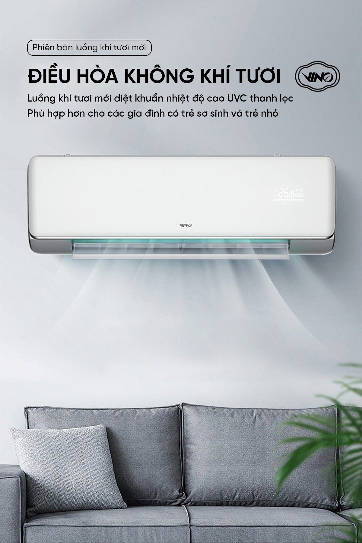 Điều hòa 2 chiều thông minh Xiaomi Vino KFRD-35GWV31XA-1F 1.5HP