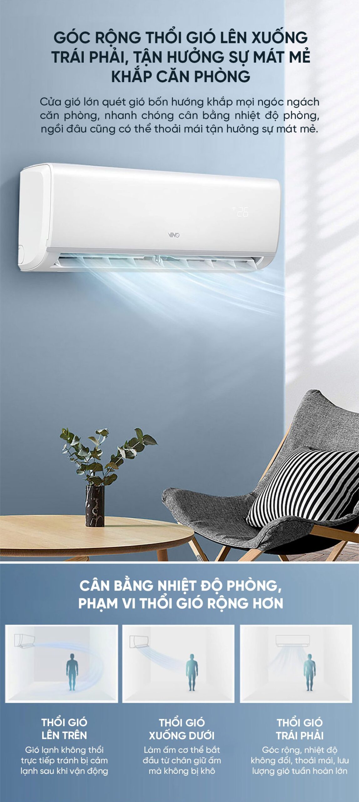 Điều hòa 2 chiều thông minh Xiaomi Vino 1.5HP tiết kiệm điện cấp 1 KFR-35GWV31AA1-1
