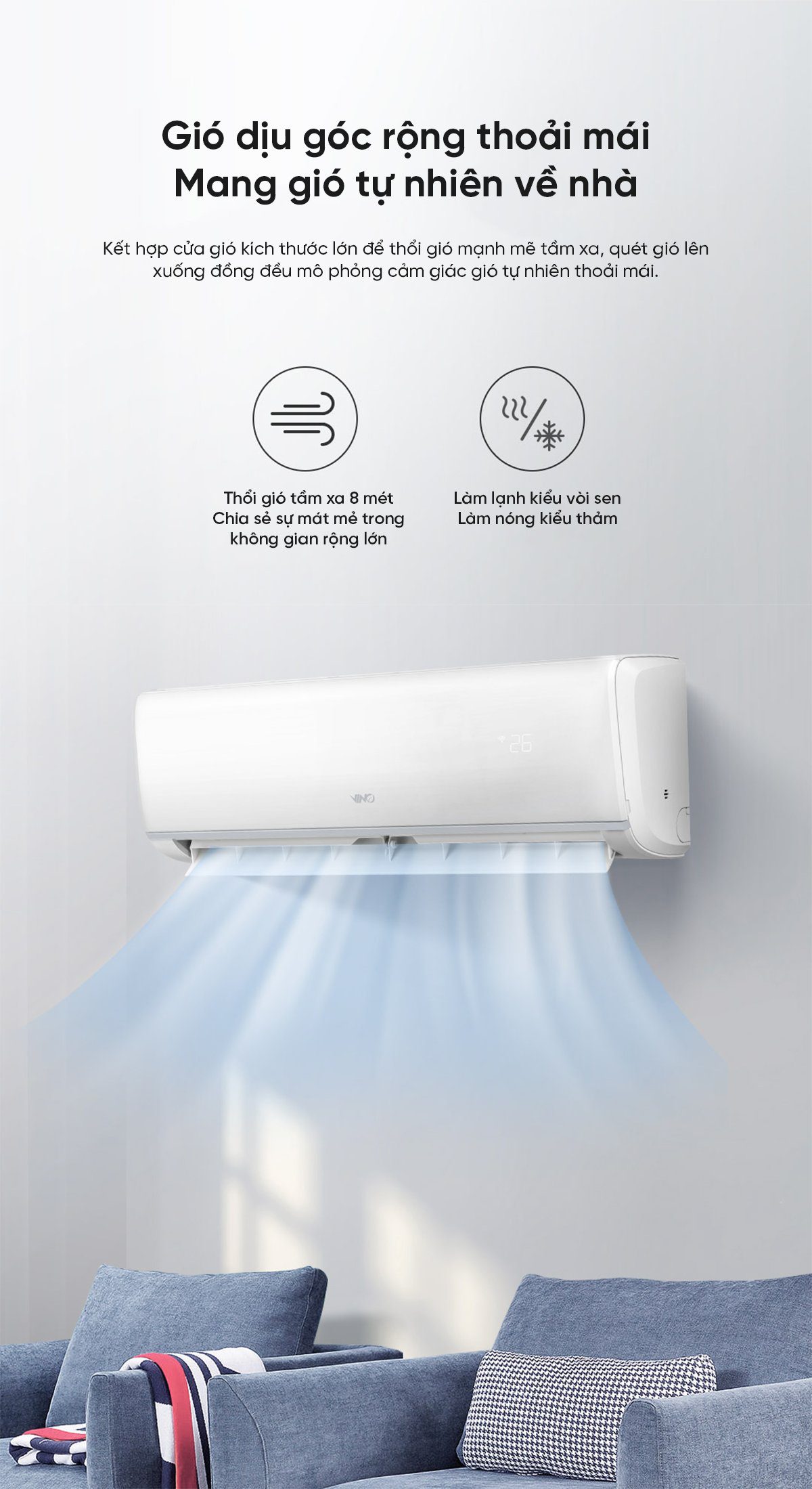 Điều hòa 2 chiều thông minh Xiaomi Vino 1.5HP tiết kiệm điện cấp 3 KFR-35GW/V11AA2-3