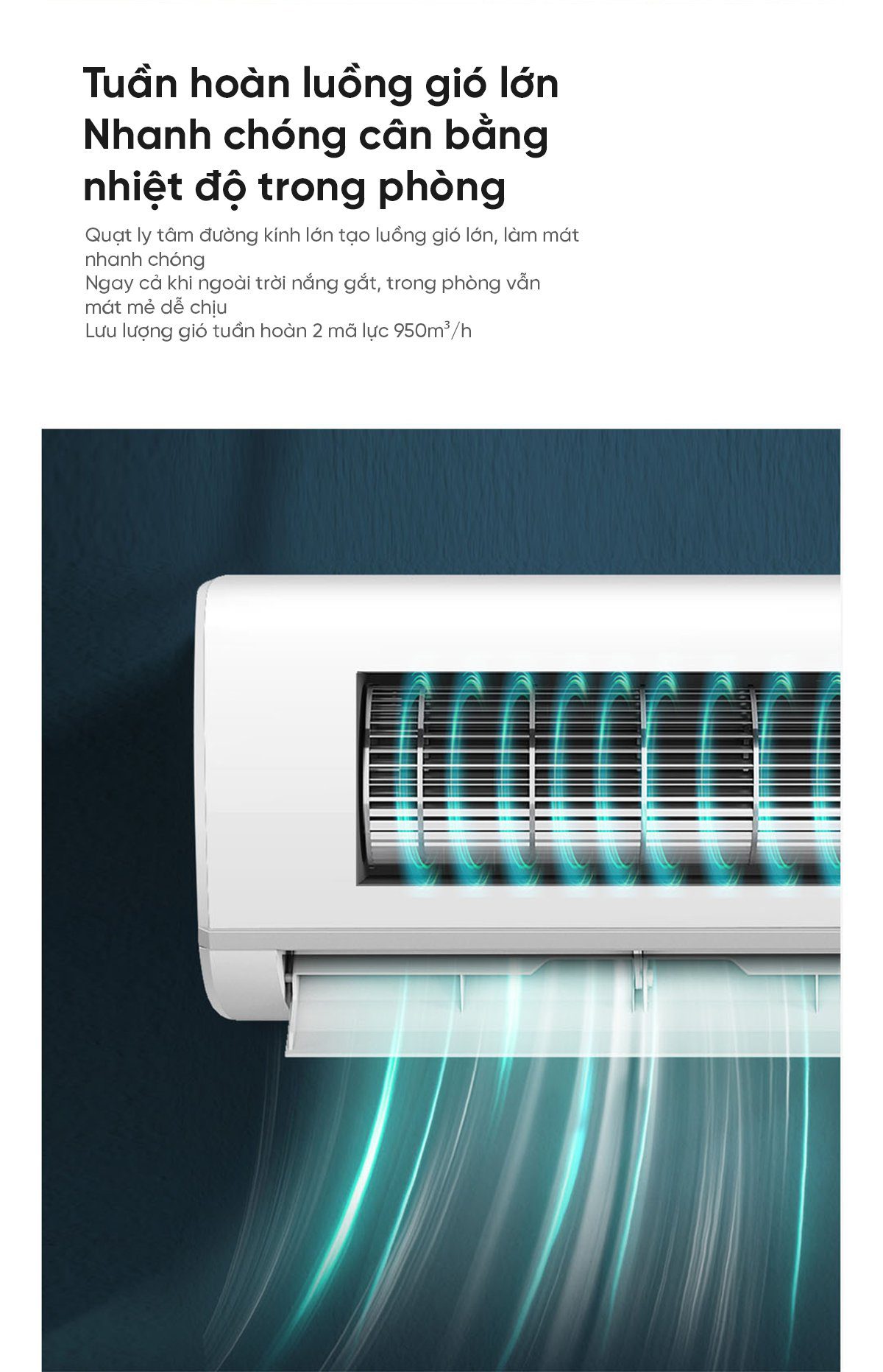 Điều hòa 2 chiều thông minh Xiaomi Vino 2HP tiết kiệm điện KFR-50GW/V31AA1-N2