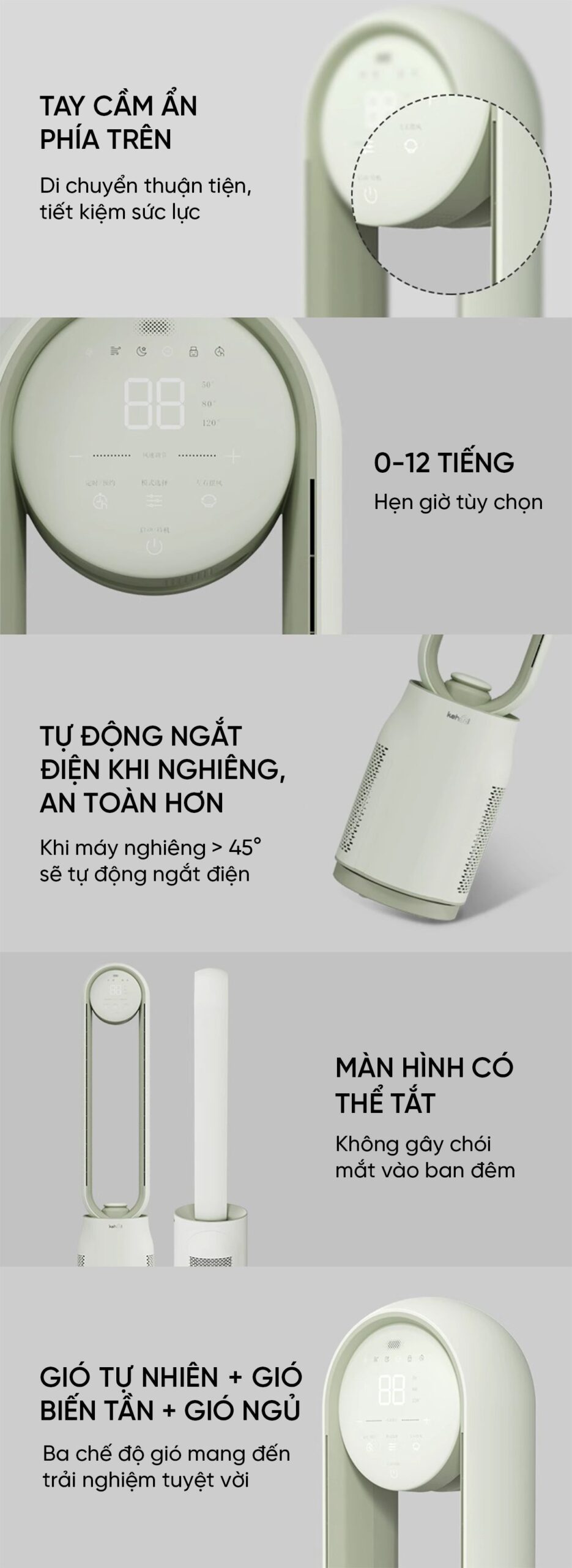 Quạt không cánh Keheal A4 Pro
