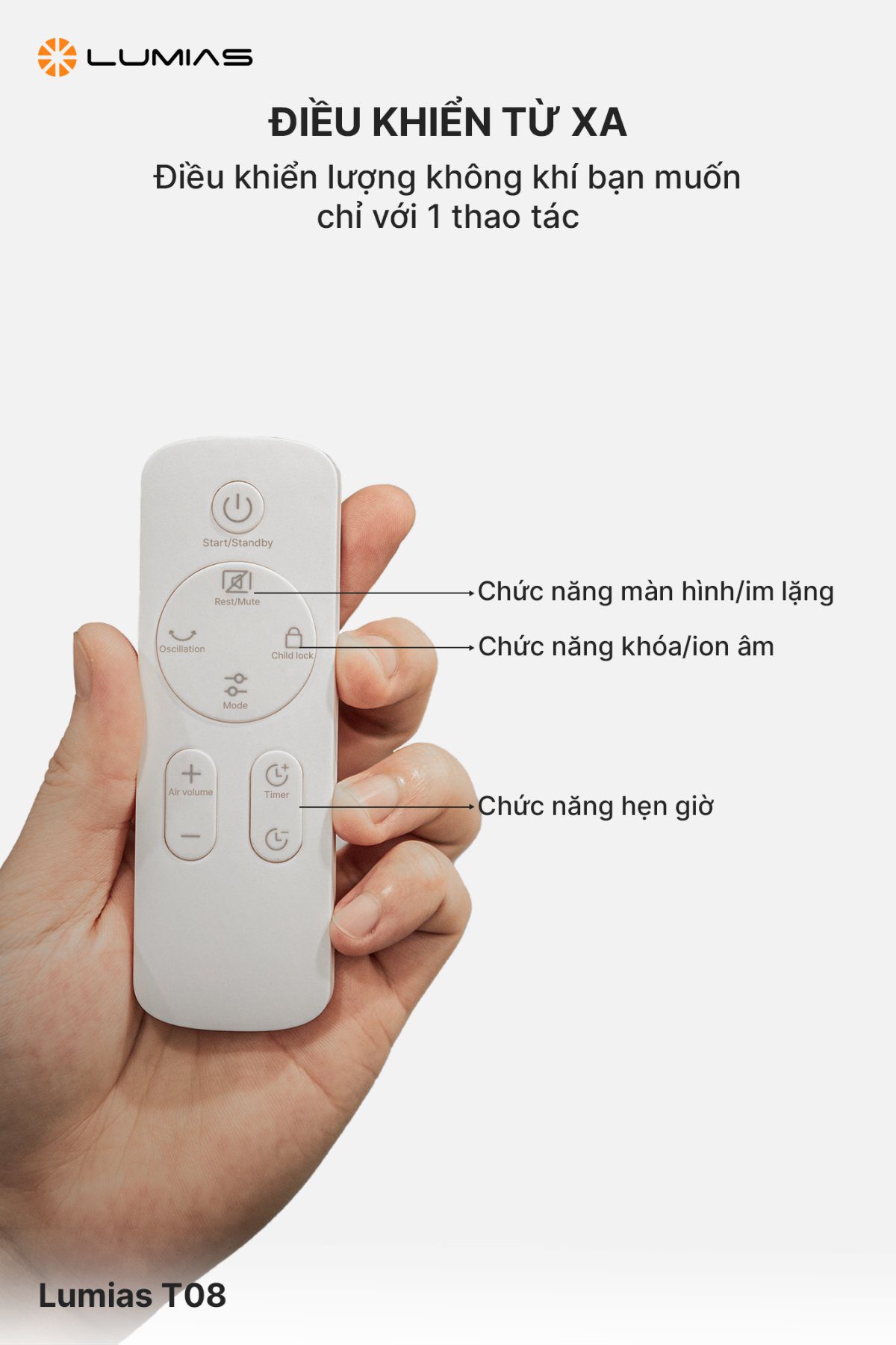 Quạt không cánh Lumias T08