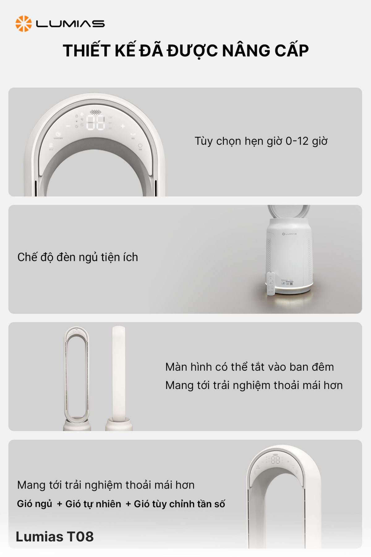 Quạt không cánh Lumias T08
