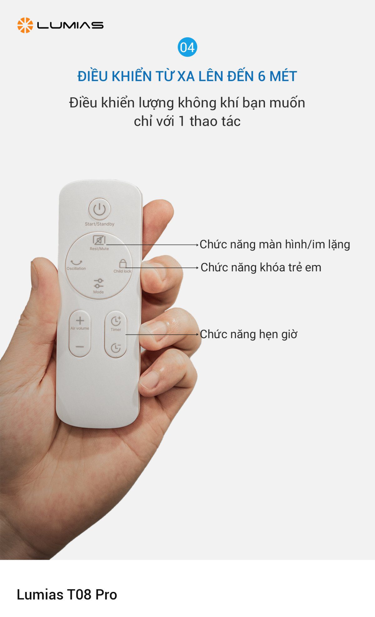 Quạt không cánh Lumias T08 Pro