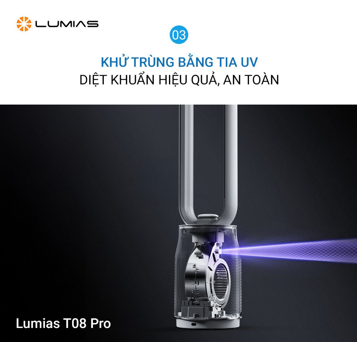 Quạt không cánh Lumias T08 Pro