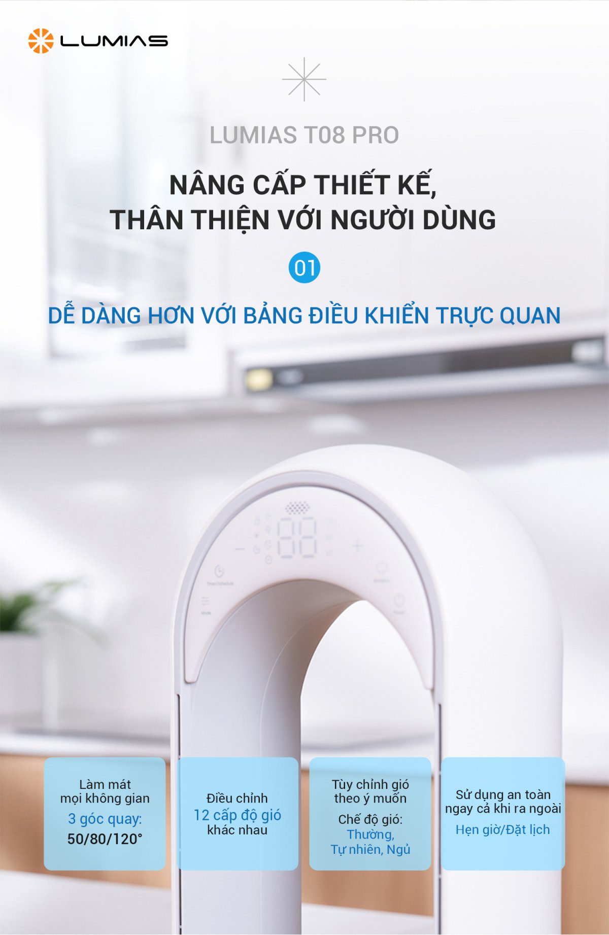 Quạt không cánh Lumias T08 Pro