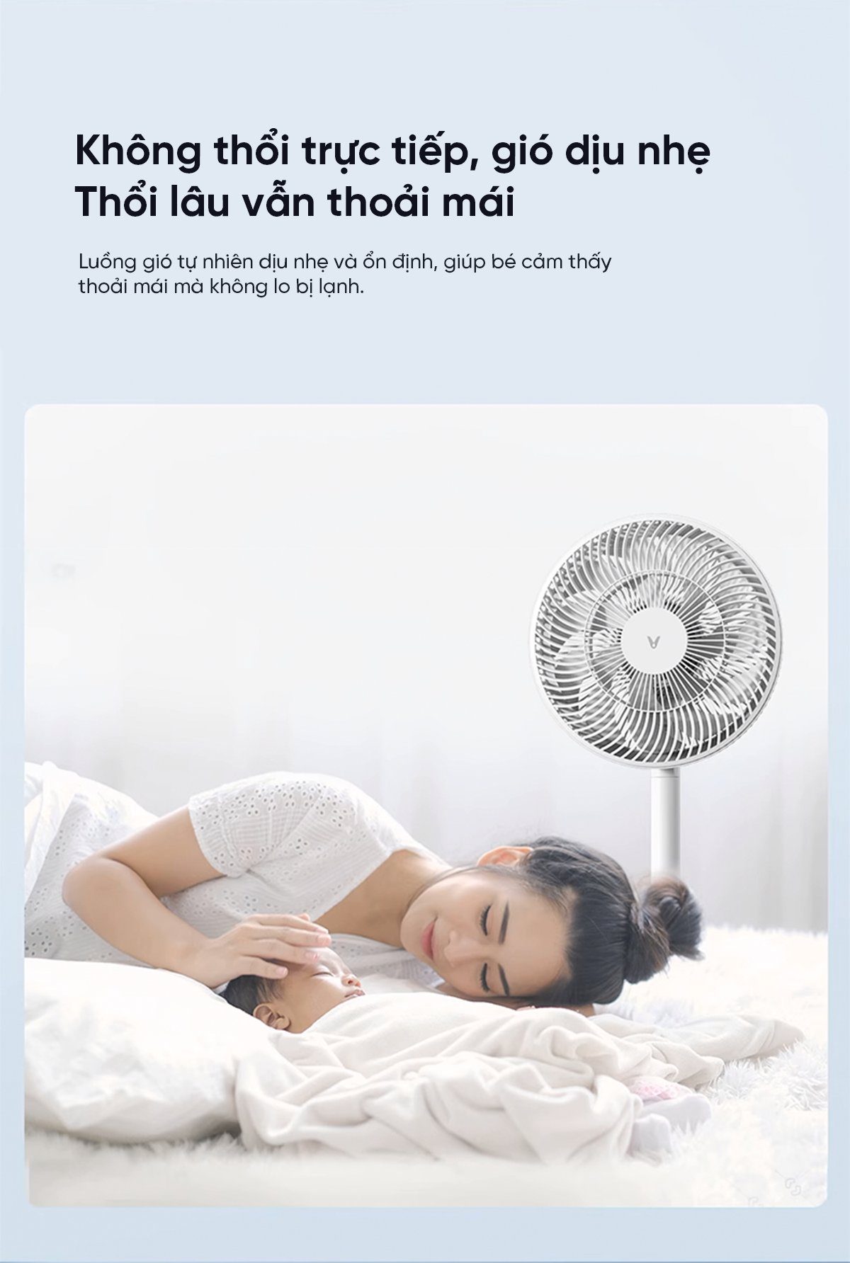 Quạt cây Xiaomi Viomi Động Cơ Không Chổi Than 18 Cánh
