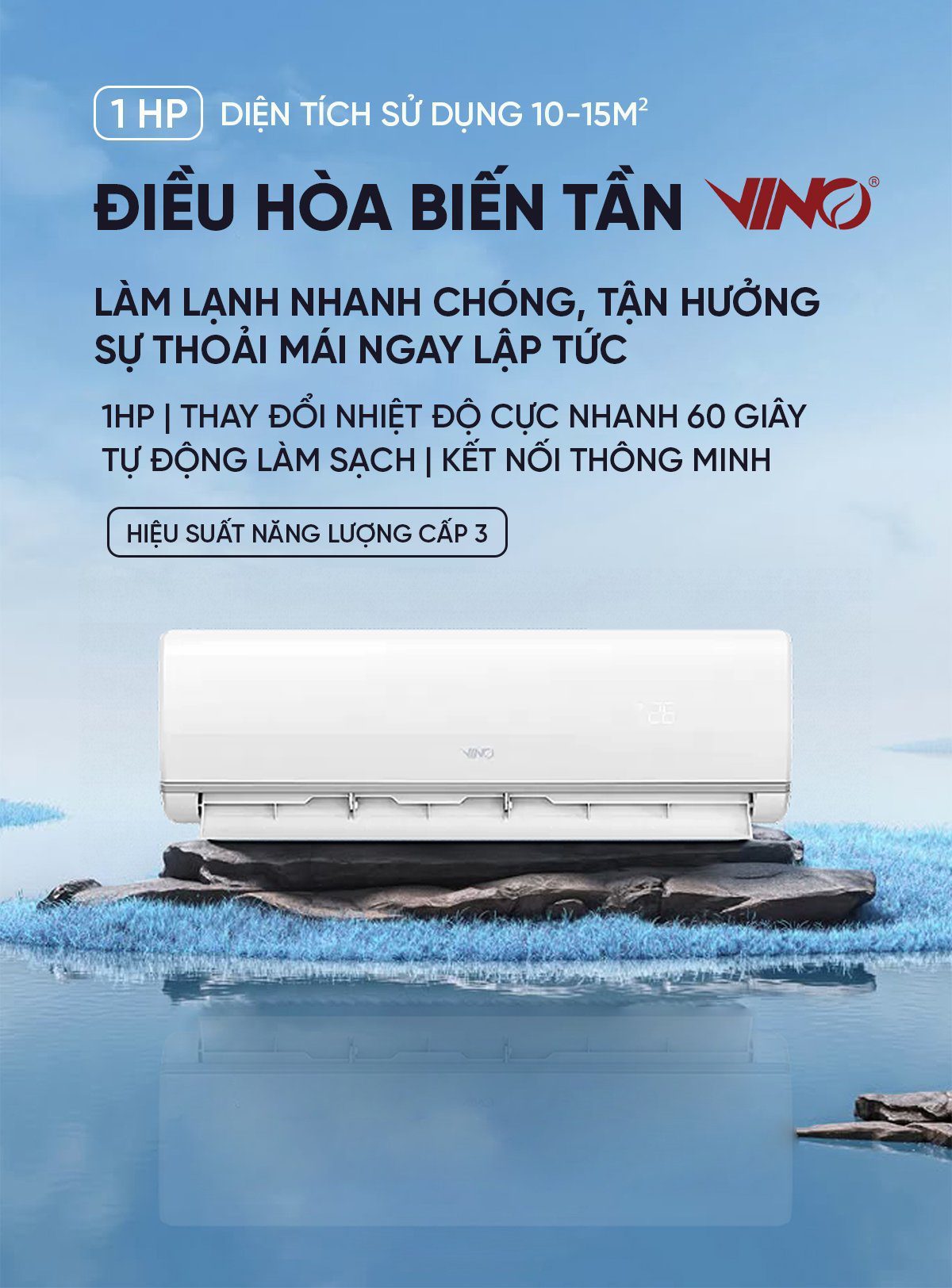 Điều Hoà Xiaomi Vino 1 Chiều Làm Lạnh KFR-35GW-V11AA2 App Mihome