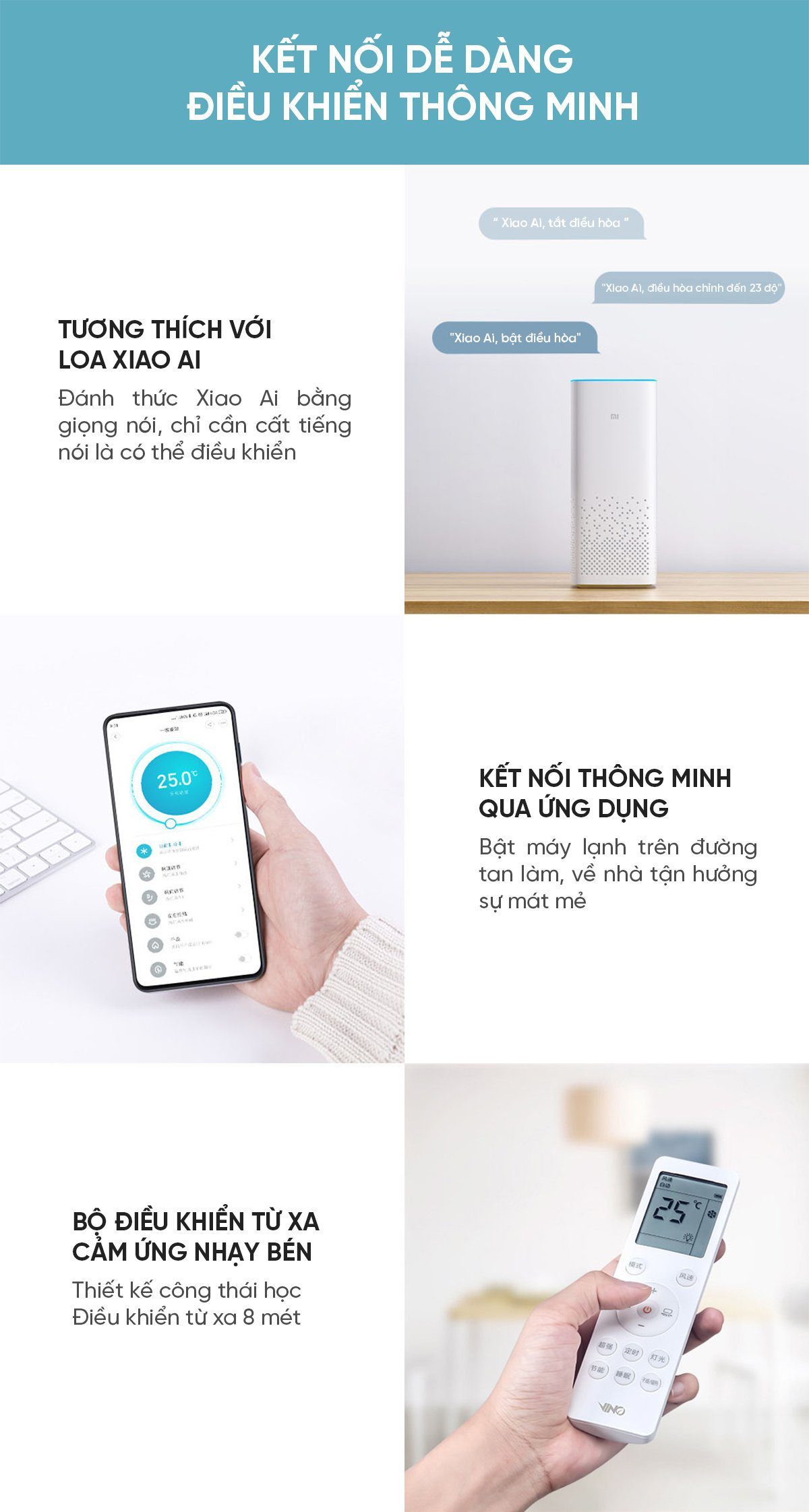 Điều Hoà Xiaomi Vino 1 Chiều Làm Lạnh KFR-35GW-V11AA2 App Mihome