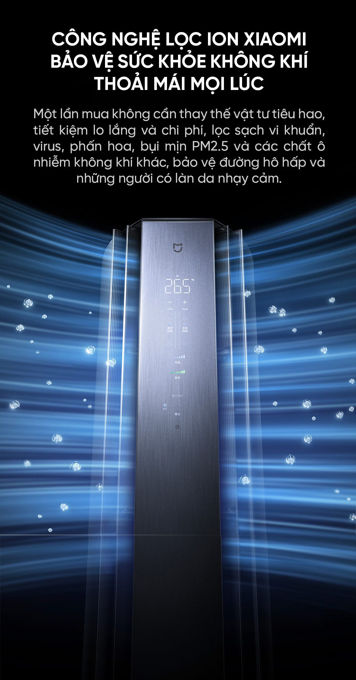 Điều Hòa Cây Xiaomi Mijia Pro KFR-72LW - NA11/F1A1 3HP 27000BTU - Lấy Khí Tươi