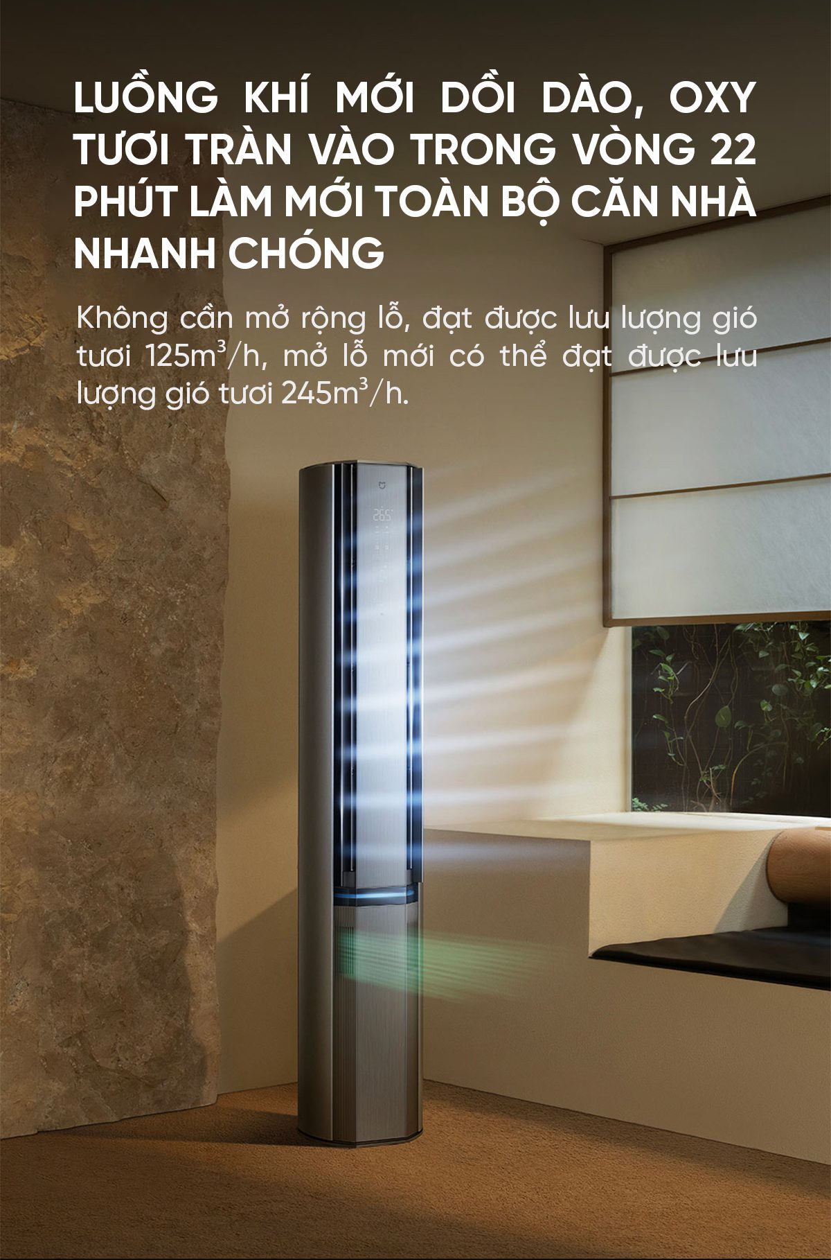 Điều Hòa Cây Xiaomi Mijia Pro KFR-72LW - NA11/F1A1 3HP 27000BTU - Lấy Khí Tươi
