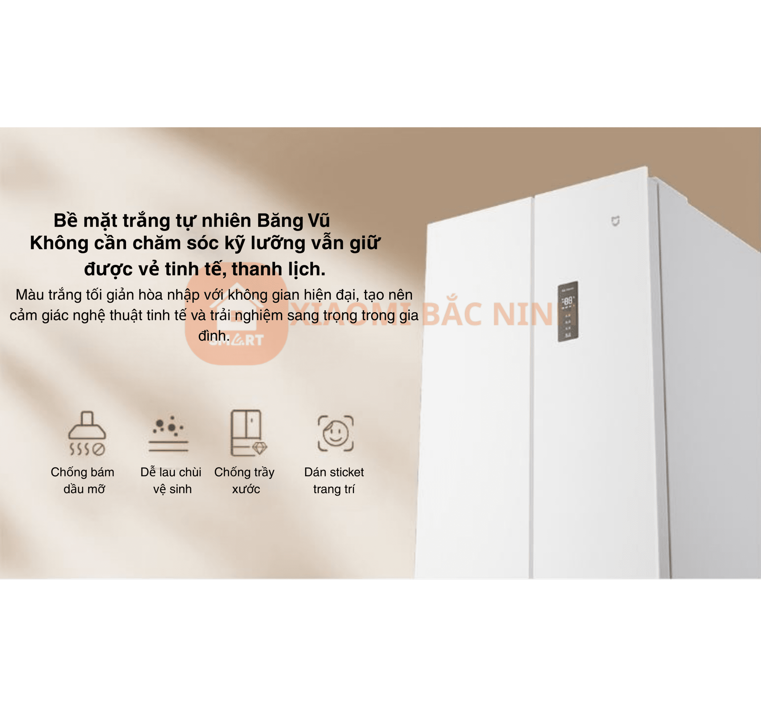 Tủ lạnh 4 cánh Xiaomi Mijia 400L BCD-400WFMBI – Thiết kế kiểu Pháp, kháng khuẩn 99.99%