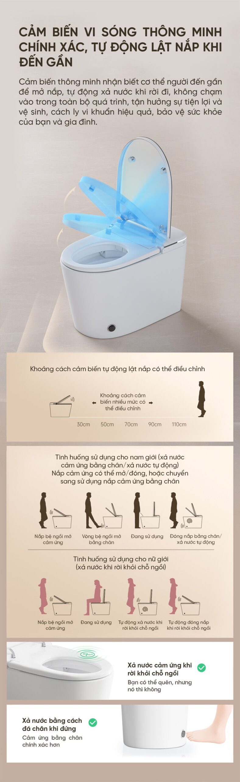 Bồn cầu thông minh Little Whale Wash M9 Khử trùng tia UV