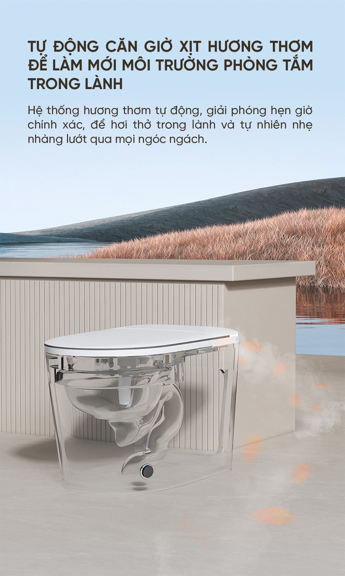 Bồn cầu thông minh Little Whale Wash M9 Khử trùng tia UV