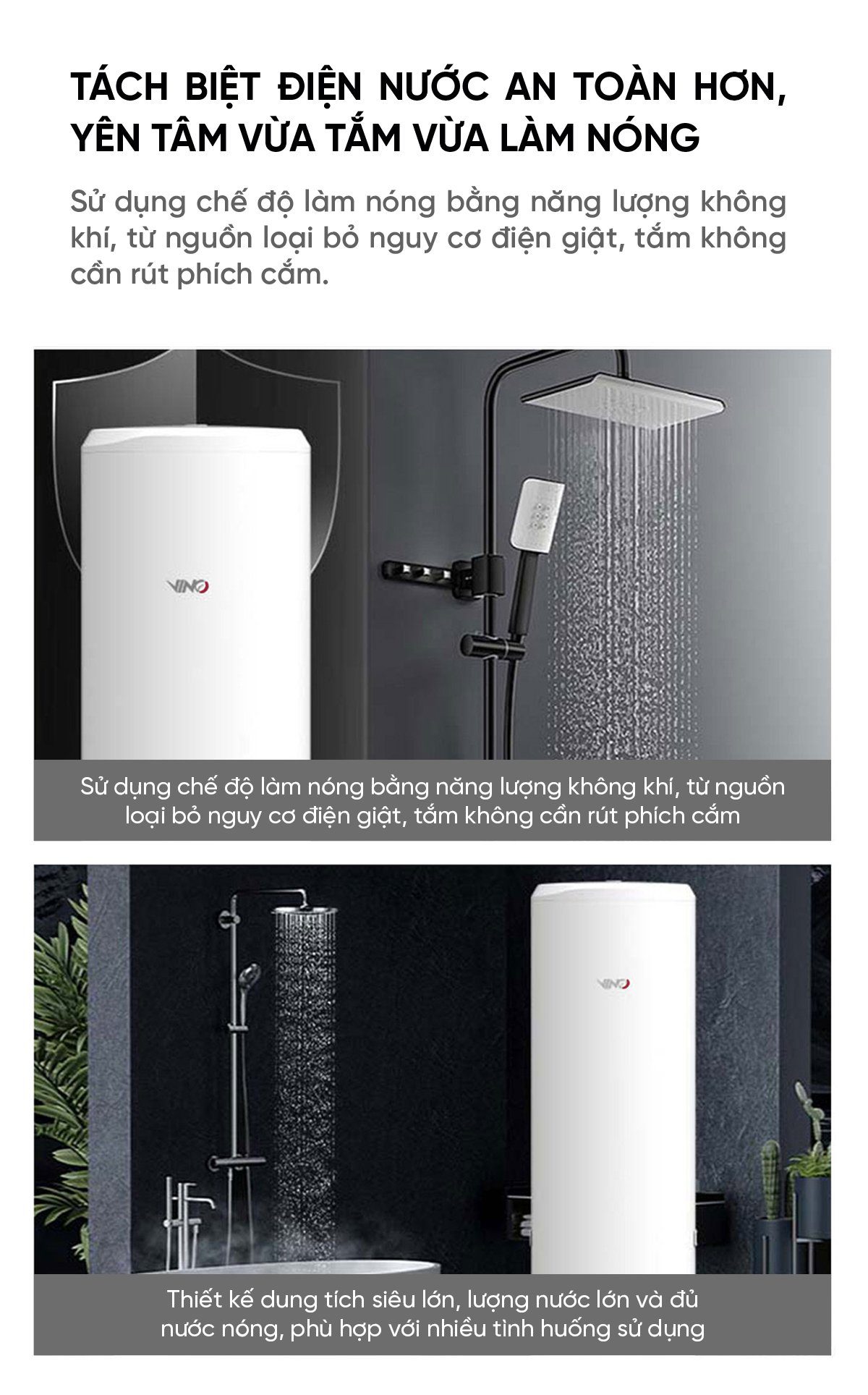 Máy nước nóng bơm nhiệt không khí Xiaomi Vino 200L Tiết Kiệm Điện