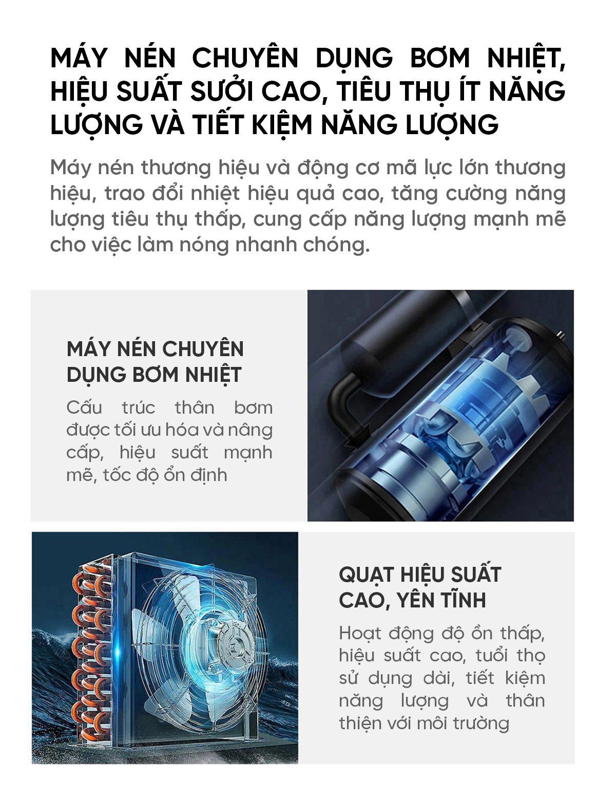 Máy nước nóng bơm nhiệt không khí Xiaomi Vino 200L Tiết Kiệm Điện