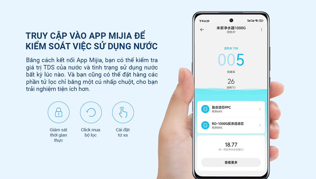 Máy lọc nước Xiaomi 1000G