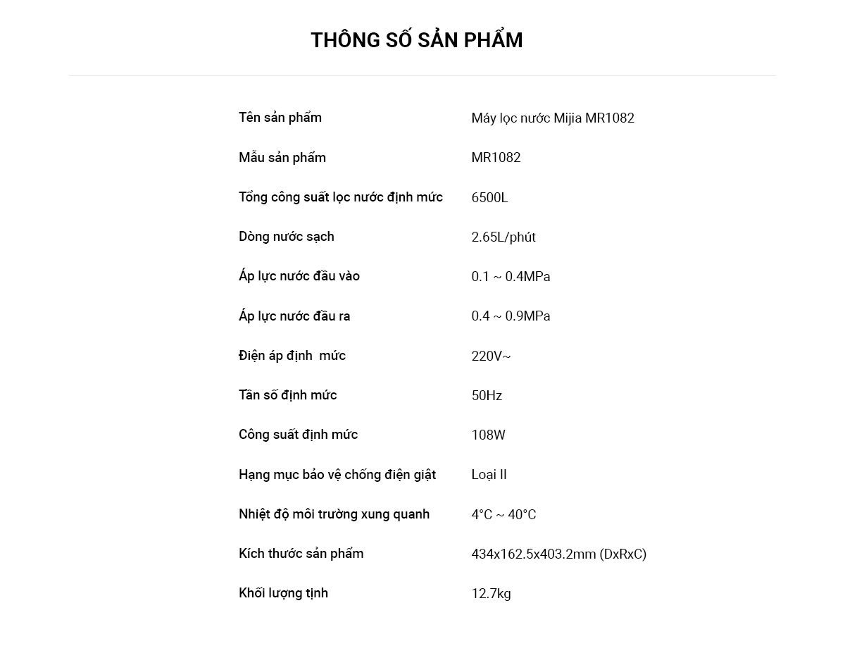 Máy lọc nước Xiaomi 1000G