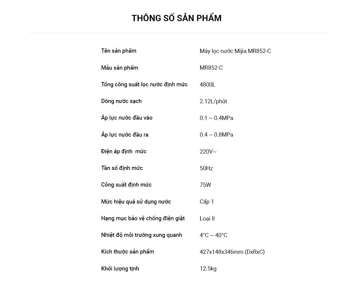 Máy lọc nước Xiaomi 800G