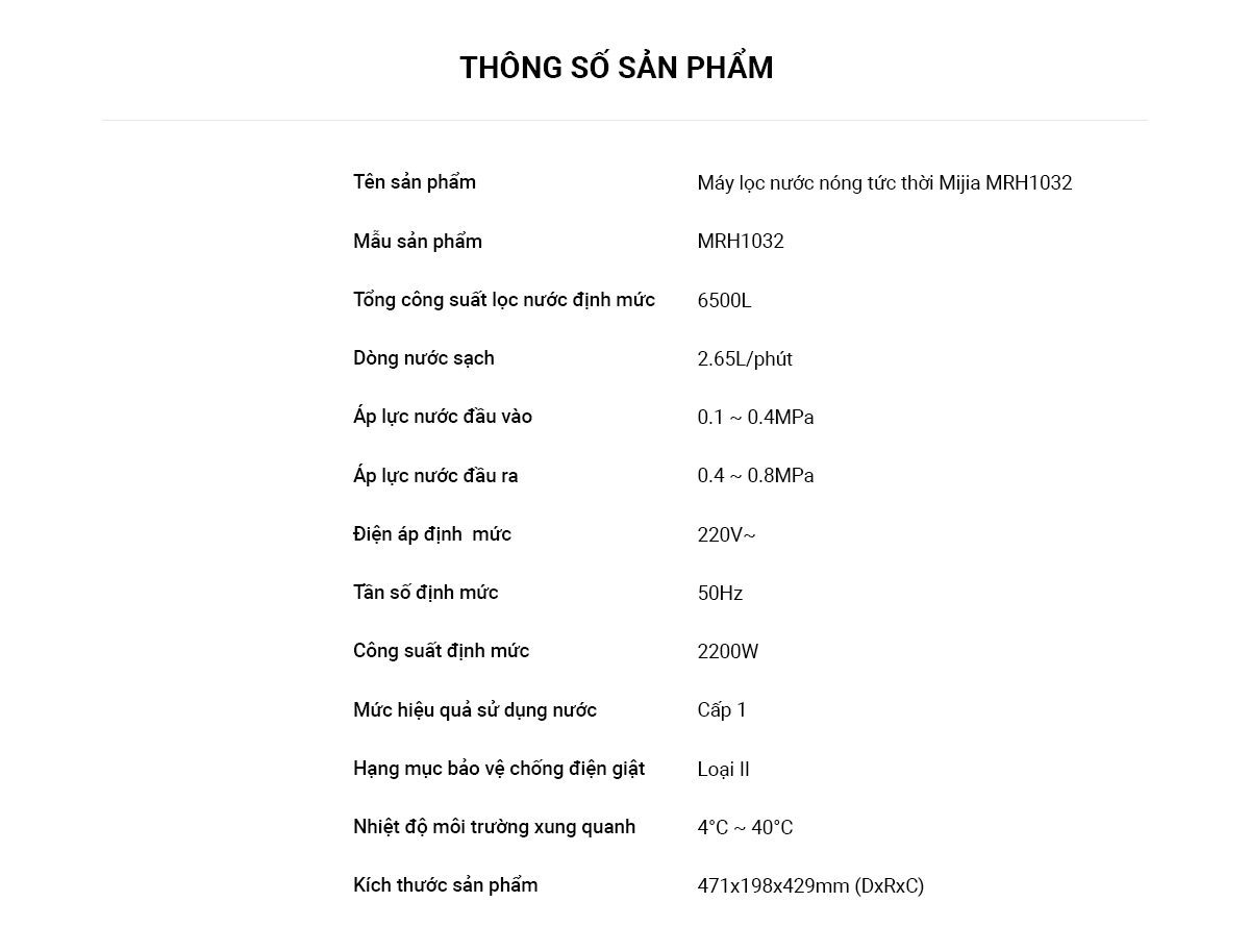 Máy lọc nước Xiaomi Q1000